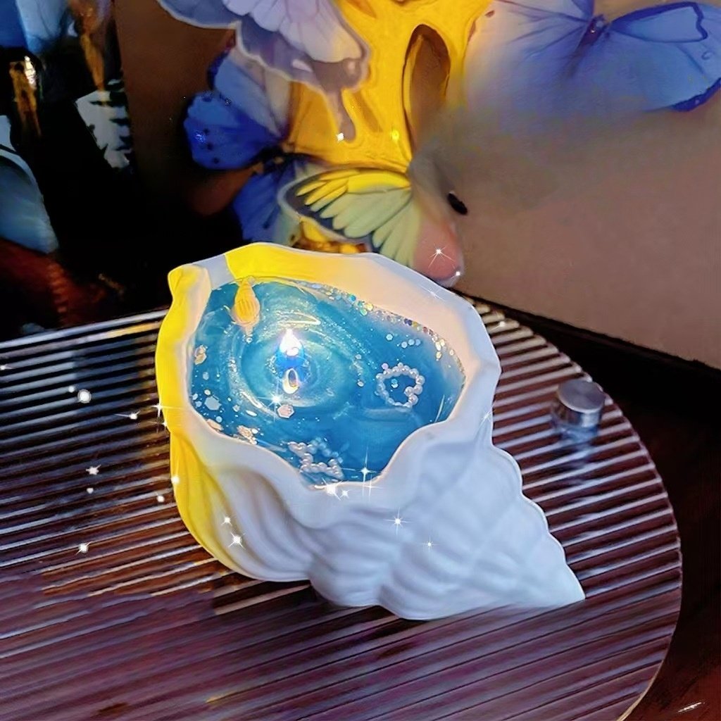 Handmade Sea Shell Aromatherapy Candle – Creative Starfish & Scented Whirlpool Candle for Home Decor