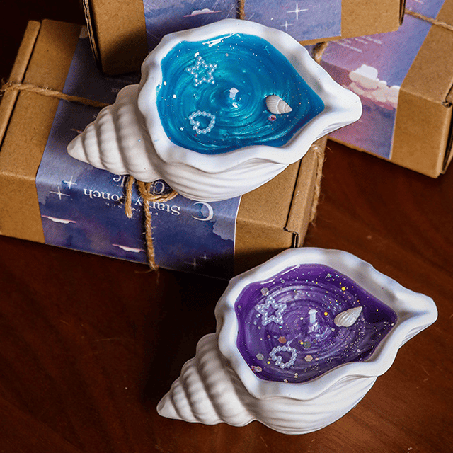 Handmade Sea Shell Aromatherapy Candle – Creative Starfish & Scented Whirlpool Candle for Home Decor