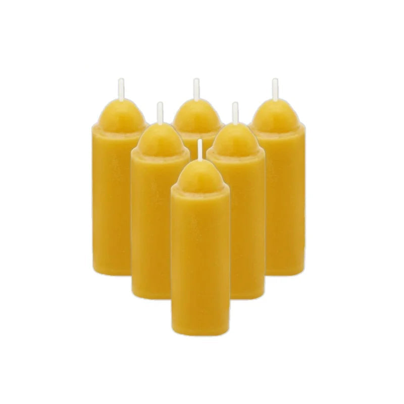 6-20PCS Handmade Beeswax Pillar Candles – Smokeless Emergency & Outdoor Camping Candle Set for UCO Lanterns