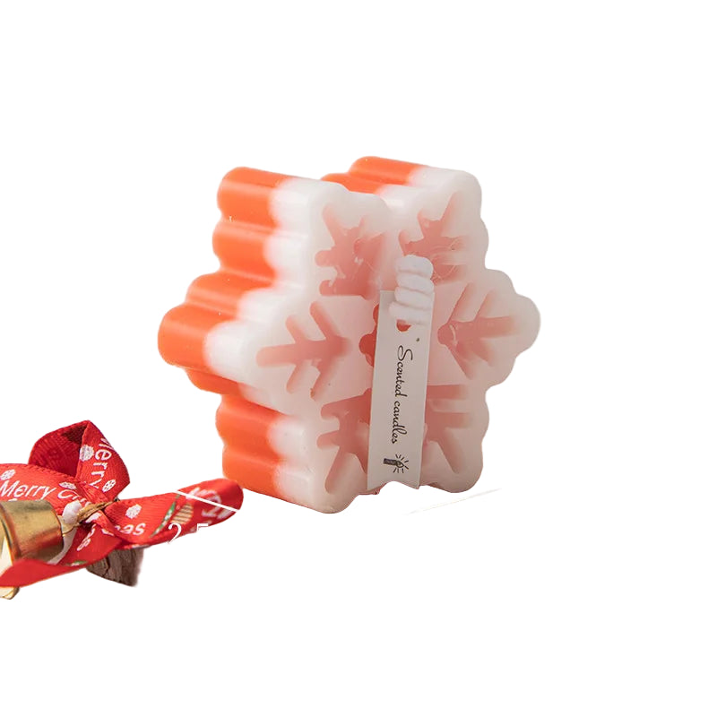 Handmade Christmas Snowflake Aromatherapy Candle – Creative Holiday Home Decoration and Gift Ornament