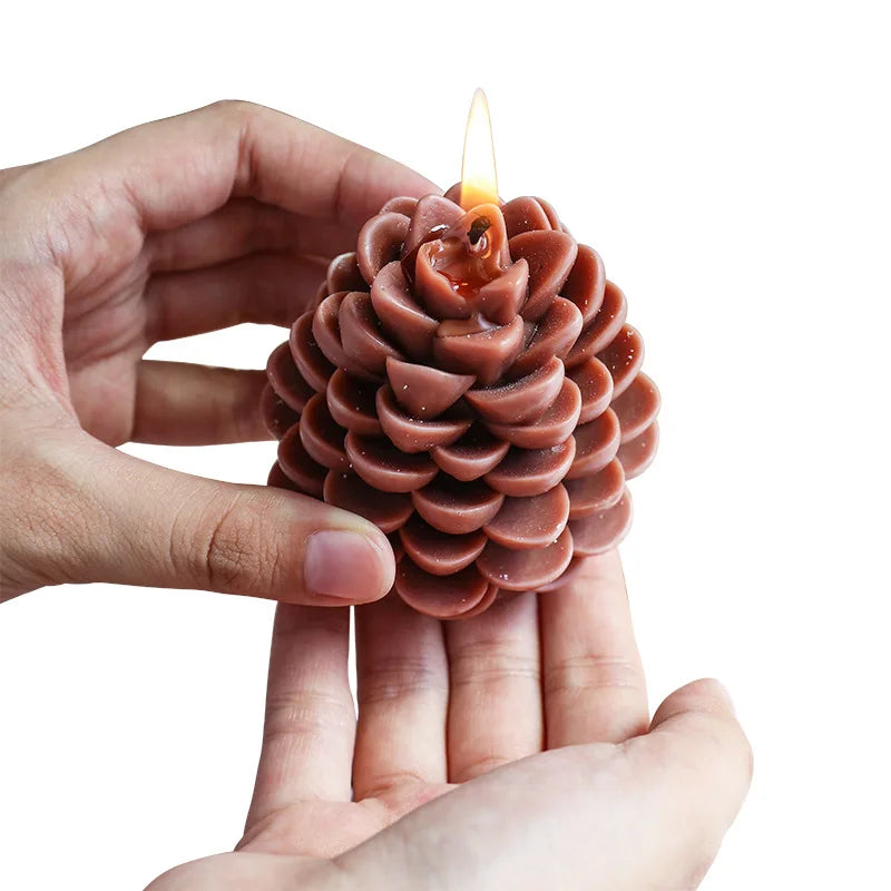 Handmade Pine Cone Scented Candles Creative Soy Wax Christmas Pine Cone Ornaments Pendants Ins Style Decoration Christmas Gifts