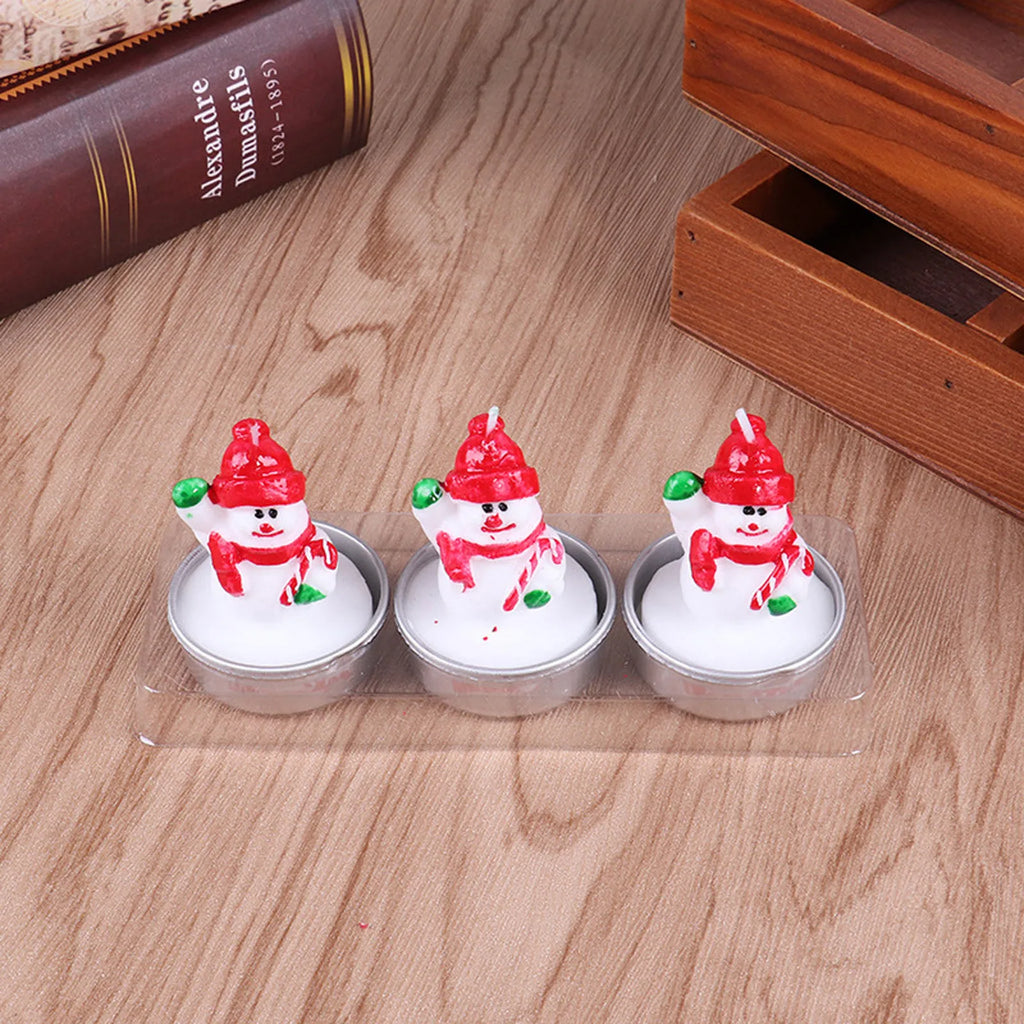 Handmade Christmas Tree Scented Candle – Santa Claus & Snowman Soy Wax Candle for Holiday Home Décor and Gifts