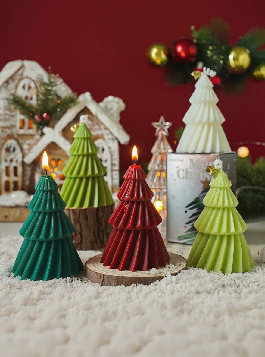 Handcrafted Christmas Tree Scented Candle – Creative Festive Ornament & Holiday Gift