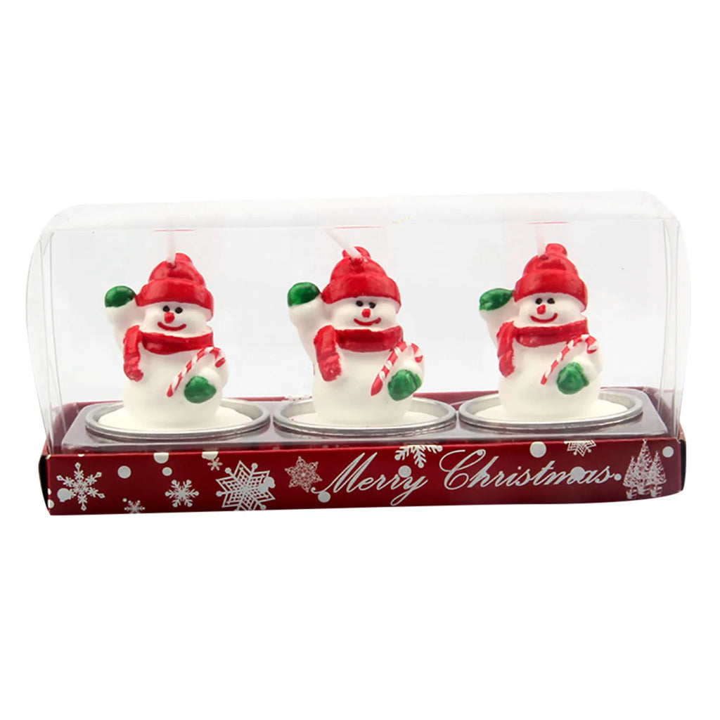 Handmade Christmas Tree Scented Candle – Santa Claus & Snowman Soy Wax Candle for Holiday Home Décor and Gifts