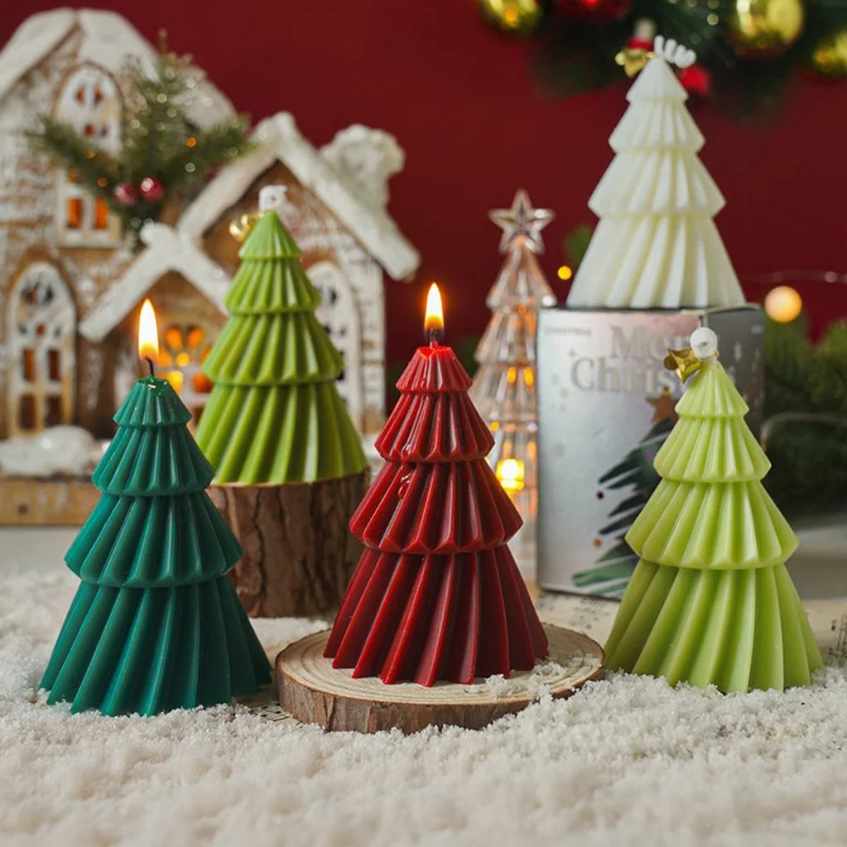 Handcrafted Christmas Tree Scented Candle – Creative Festive Ornament & Holiday Gift