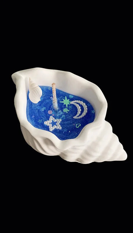 Handmade Sea Shell Aromatherapy Candle – Creative Starfish Scented Whirlpool Candle for Home Decor