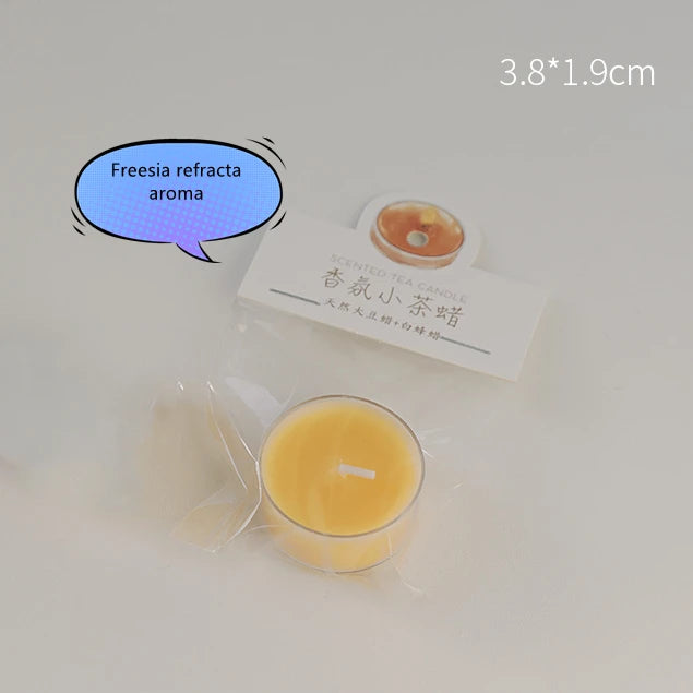 Handmade Tea Wax, Fig Rose White Peach Oolong Scented Candle, Natural Plants Essence Aromatic Sleep Aid Glass Bottle Candle 1Pcs