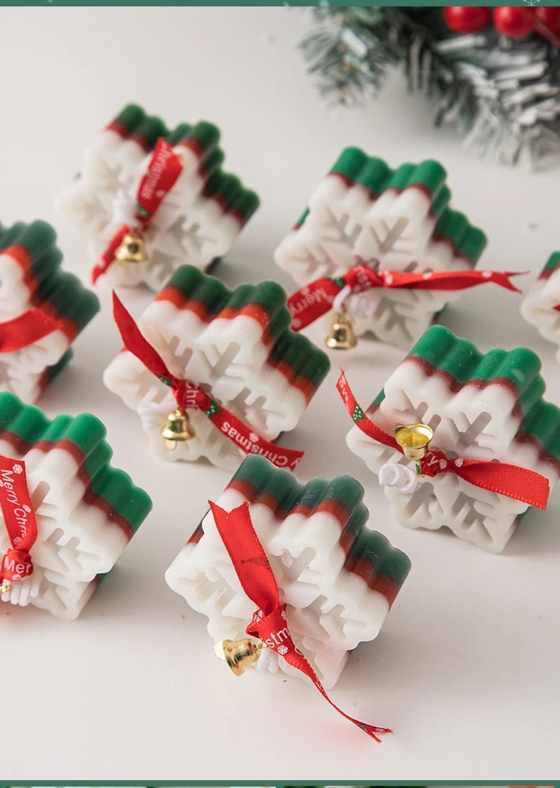 Handmade Christmas Snowflake Aromatherapy Candle – Creative Holiday Home Decoration and Gift Ornament