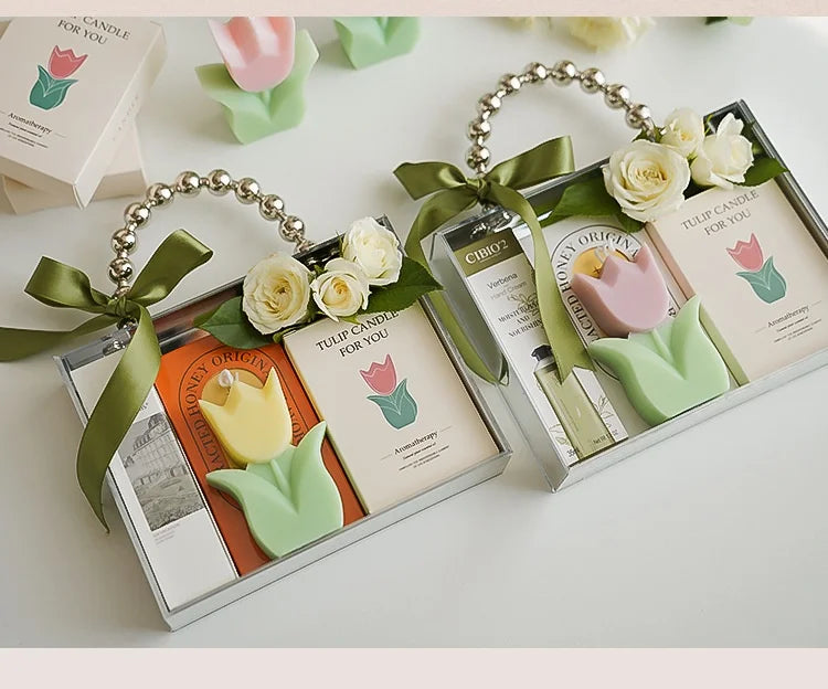 Cute Tulip Scented Candles, Simulated Plant Shapes, Handmade Diy Candles, Party Decorations, Christmas And Birthday Gifts