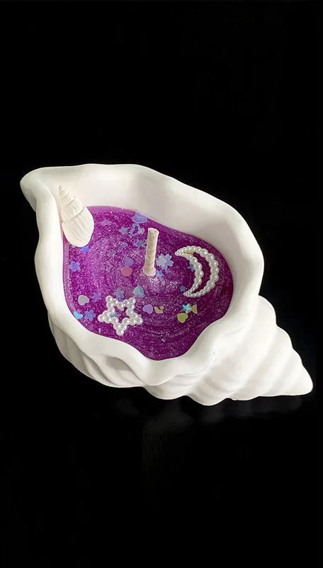 Handmade Sea Shell Aromatherapy Candle – Creative Starfish Scented Whirlpool Candle for Home Decor