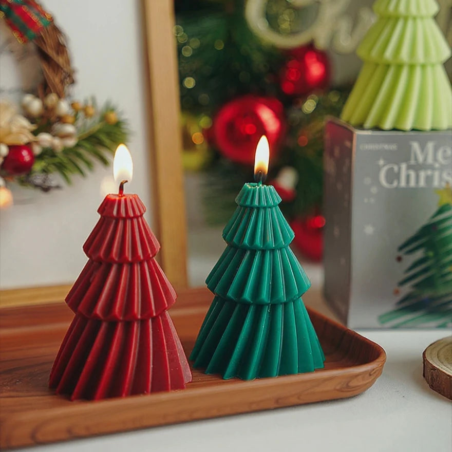 Handcrafted Christmas Tree Scented Candle – Creative Festive Ornament & Holiday Gift