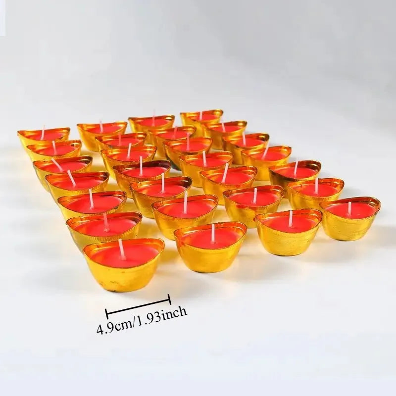 28PCS Handmade Lotus Flower Tea Light Candles – Floating Tea Lights for Tables, Bridal & Baby Showers