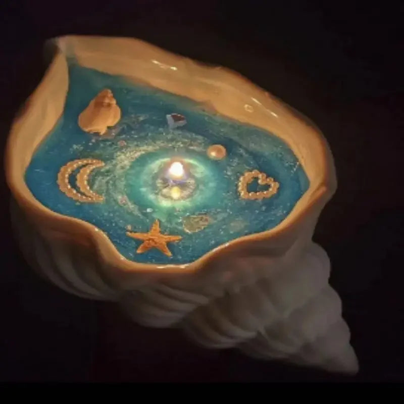Handmade Sea Shell Aromatherapy Candle – Creative Starfish & Scented Whirlpool Candle for Home Decor