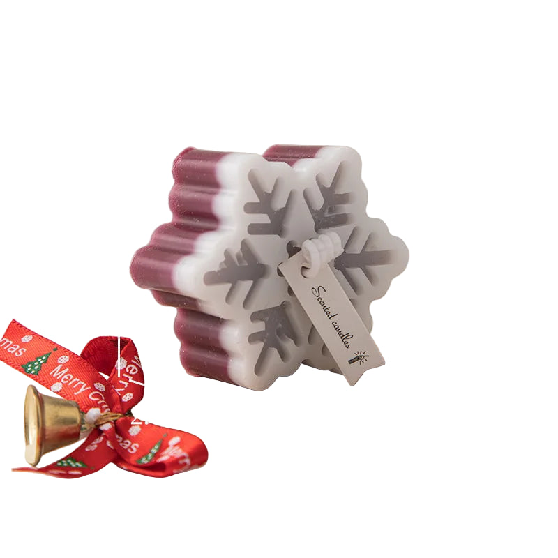 Handmade Christmas Snowflake Aromatherapy Candle – Creative Holiday Home Decoration and Gift Ornament