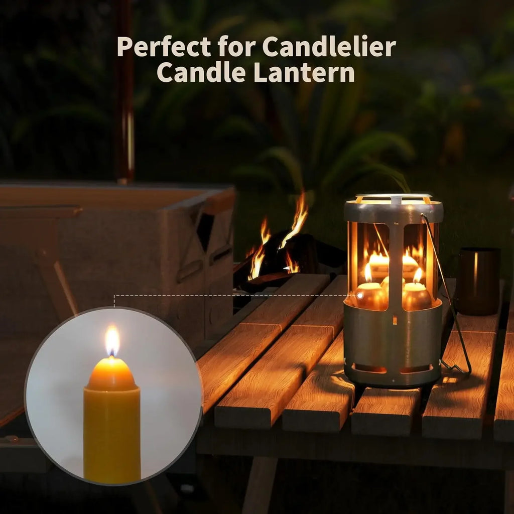 6-20PCS Handmade Beeswax Pillar Candles – Smokeless Emergency & Outdoor Camping Candle Set for UCO Lanterns