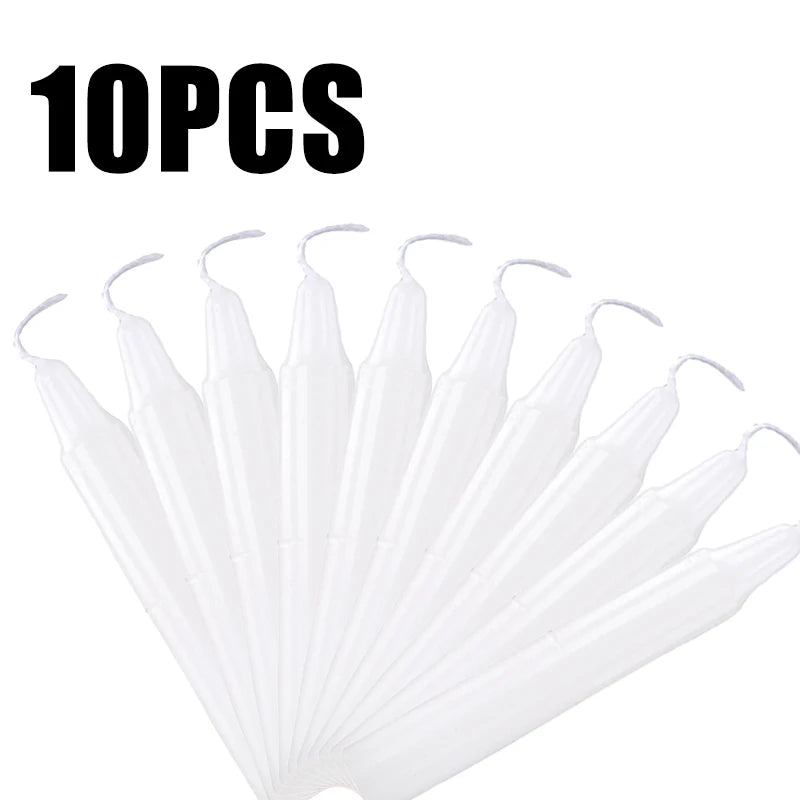 10PCS Exquisite Mini Taper Halloween Candle Mixed Colored Long Rod Christmas Candles Birthday Wedding Decorations Handmade Wax