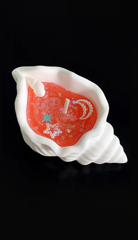 Handmade Sea Shell Aromatherapy Candle – Creative Starfish Scented Whirlpool Candle for Home Decor