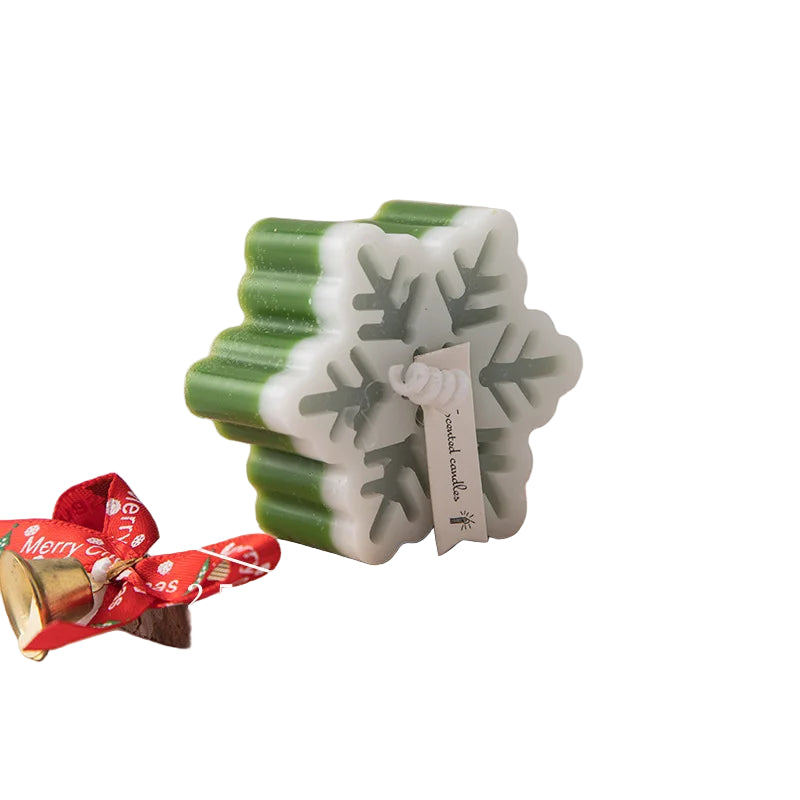 Handmade Christmas Snowflake Aromatherapy Candle – Creative Holiday Home Decoration and Gift Ornament