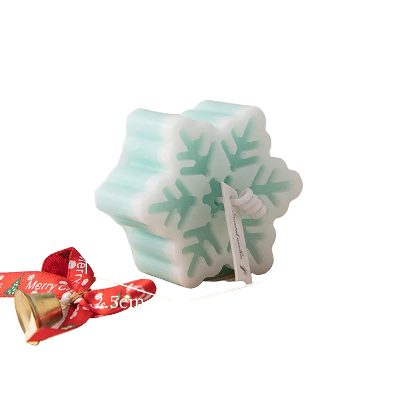 Handmade Christmas Snowflake Aromatherapy Candle – Creative Holiday Home Decoration and Gift Ornament