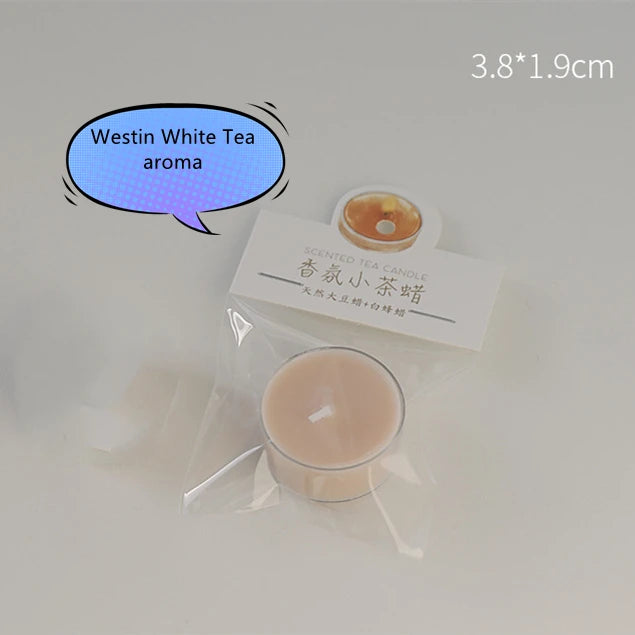 Handmade Tea Wax, Fig Rose White Peach Oolong Scented Candle, Natural Plants Essence Aromatic Sleep Aid Glass Bottle Candle 1Pcs