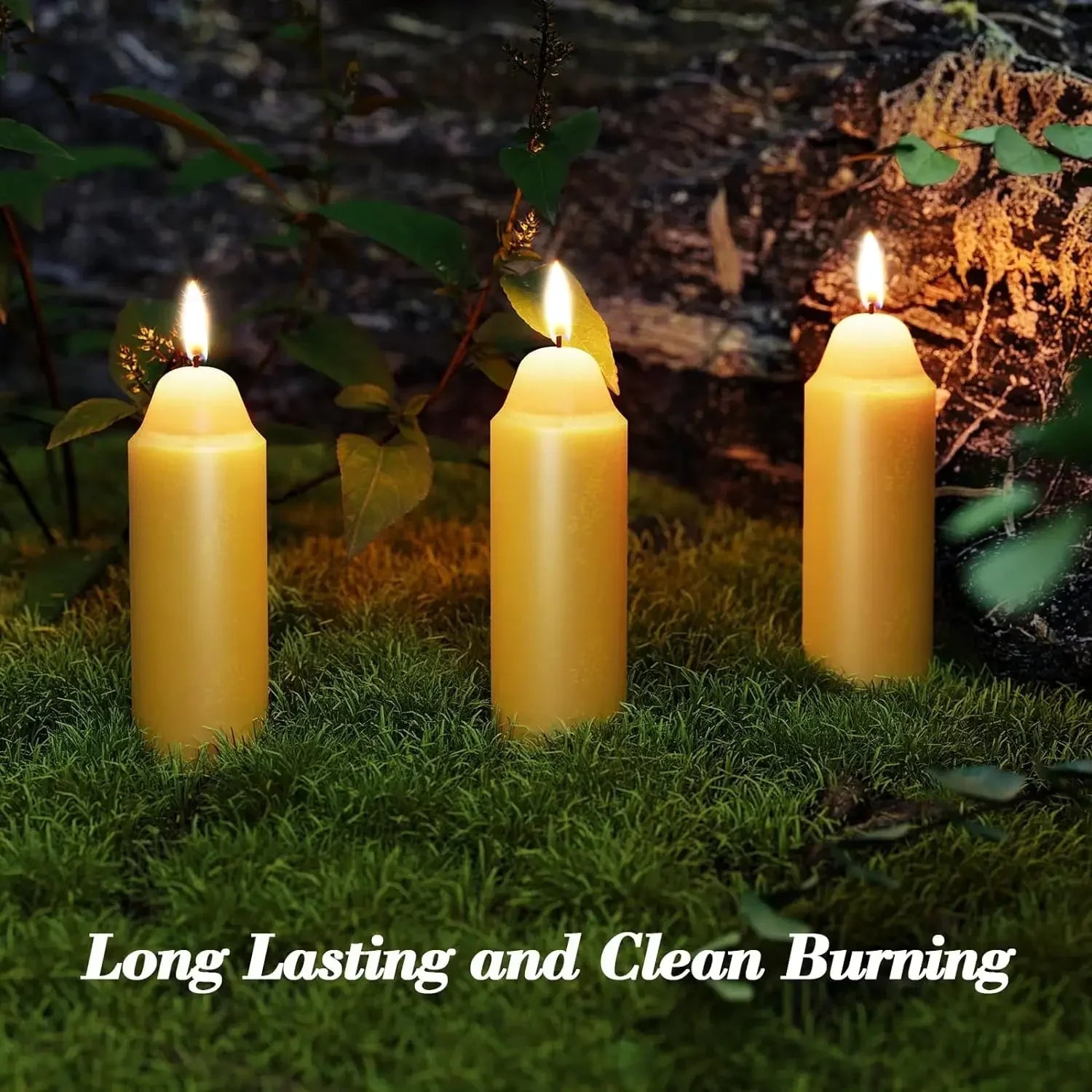 6-20PCS Handmade Beeswax Pillar Candles – Smokeless Emergency & Outdoor Camping Candle Set for UCO Lanterns