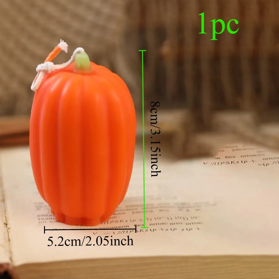 1Pc Pumpkin Shaped Scented Candle Handmade Wax Home Party Table Decor,For Halloween decorations and Halloween gifts