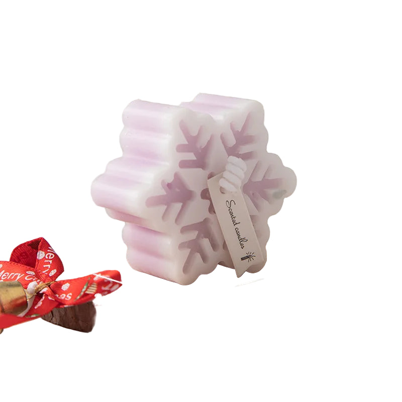 Handmade Christmas Snowflake Aromatherapy Candle – Creative Holiday Home Decoration and Gift Ornament