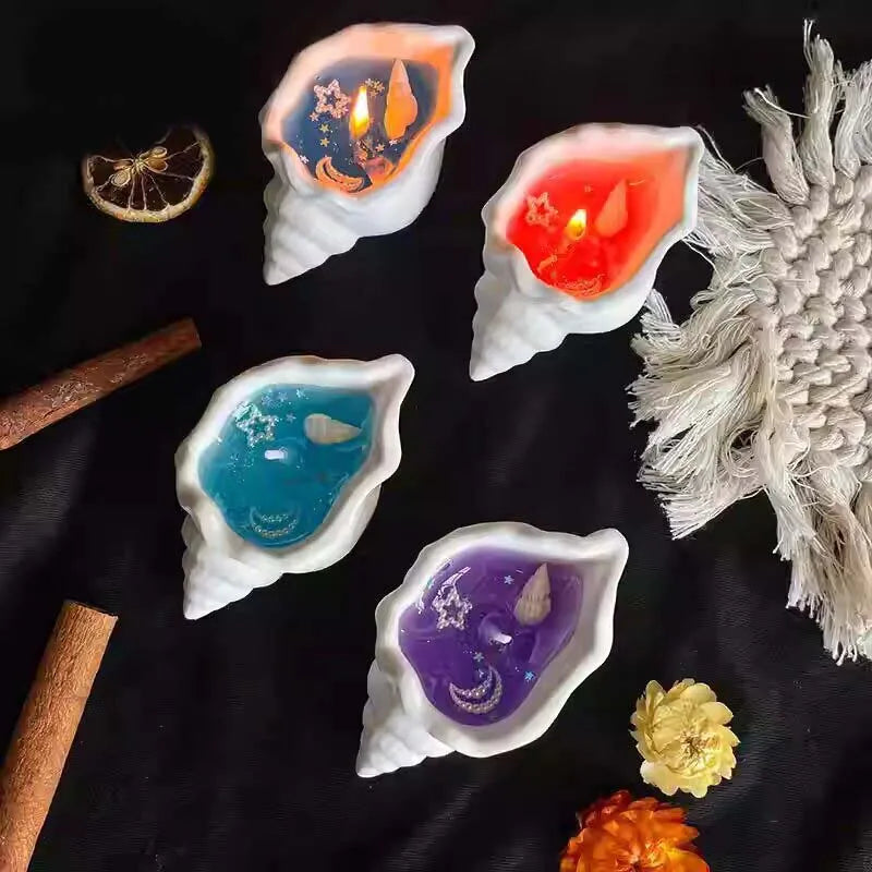 Handmade Sea Shell Aromatherapy Candle – Creative Starfish Scented Whirlpool Candle for Home Decor
