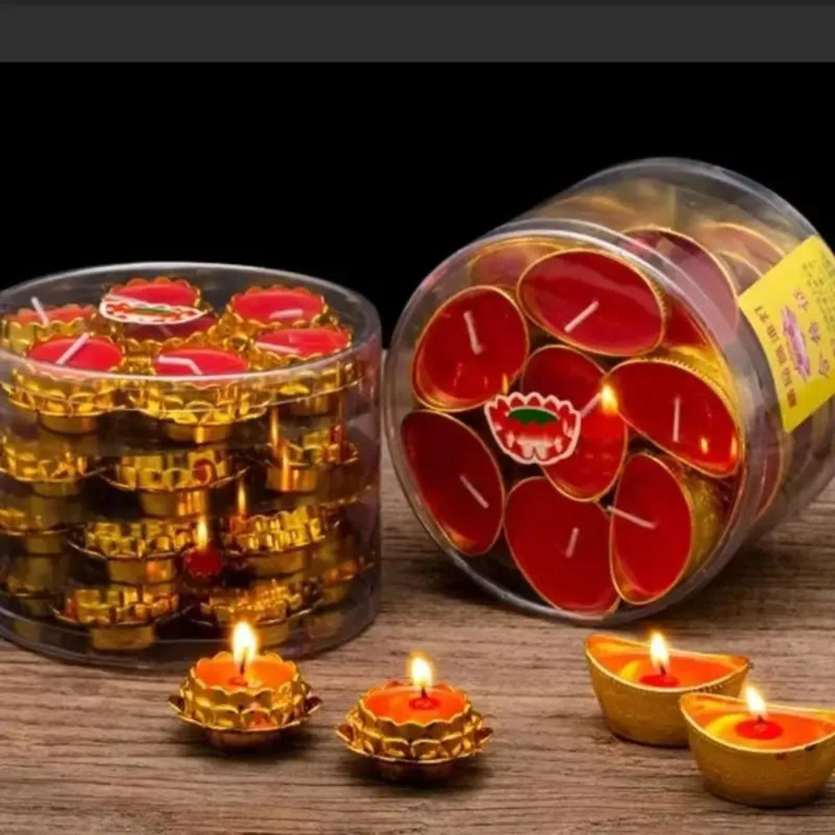 28PCS Handmade Lotus Flower Tea Light Candles – Floating Tea Lights for Tables, Bridal & Baby Showers