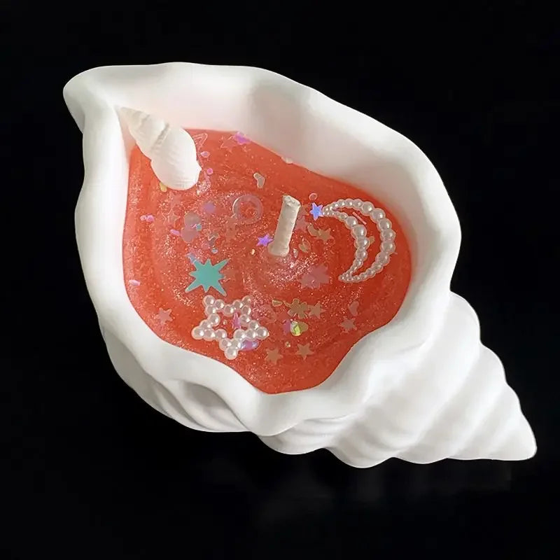 Handmade Sea Shell Aromatherapy Candle – Creative Starfish & Scented Whirlpool Candle for Home Decor