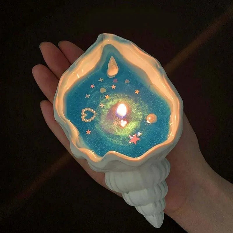 Handmade Sea Shell Aromatherapy Candle – Creative Starfish Scented Whirlpool Candle for Home Decor