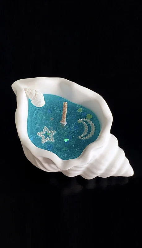 Handmade Sea Shell Aromatherapy Candle – Creative Starfish Scented Whirlpool Candle for Home Decor