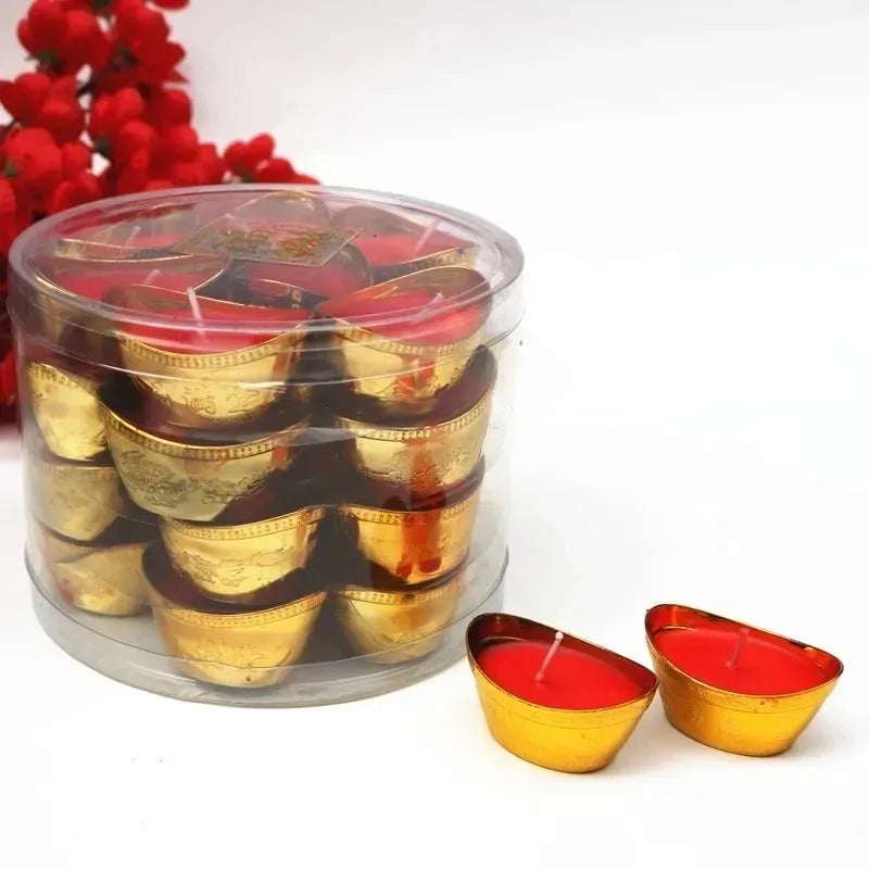 28PCS Handmade Lotus Flower Tea Light Candles – Floating Tea Lights for Tables, Bridal & Baby Showers