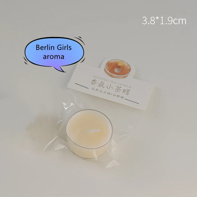 Handmade Tea Wax, Fig Rose White Peach Oolong Scented Candle, Natural Plants Essence Aromatic Sleep Aid Glass Bottle Candle 1Pcs