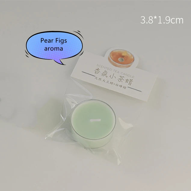 Handmade Tea Wax, Fig Rose White Peach Oolong Scented Candle, Natural Plants Essence Aromatic Sleep Aid Glass Bottle Candle 1Pcs