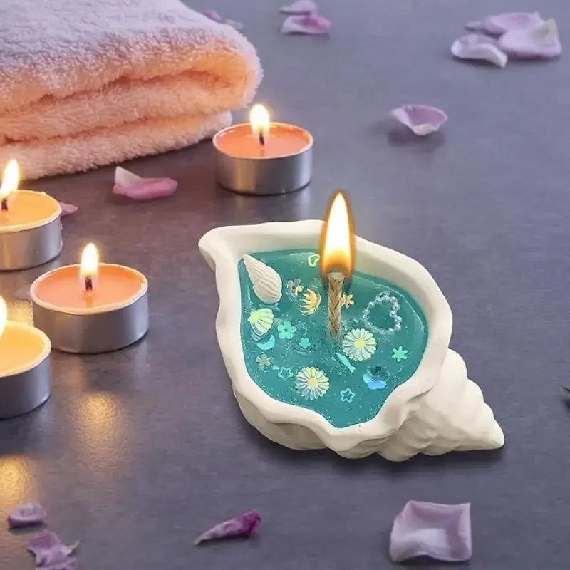 Handmade Sea Shell Aromatherapy Candle – Creative Starfish & Scented Whirlpool Candle for Home Decor