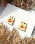 Avelli- Dark glow Ghosts, Halloween Earring, Polymer Clay stud, Cute Ghost, Halloween Earrings Clay, Halloween  Charms, Glow in The Dark