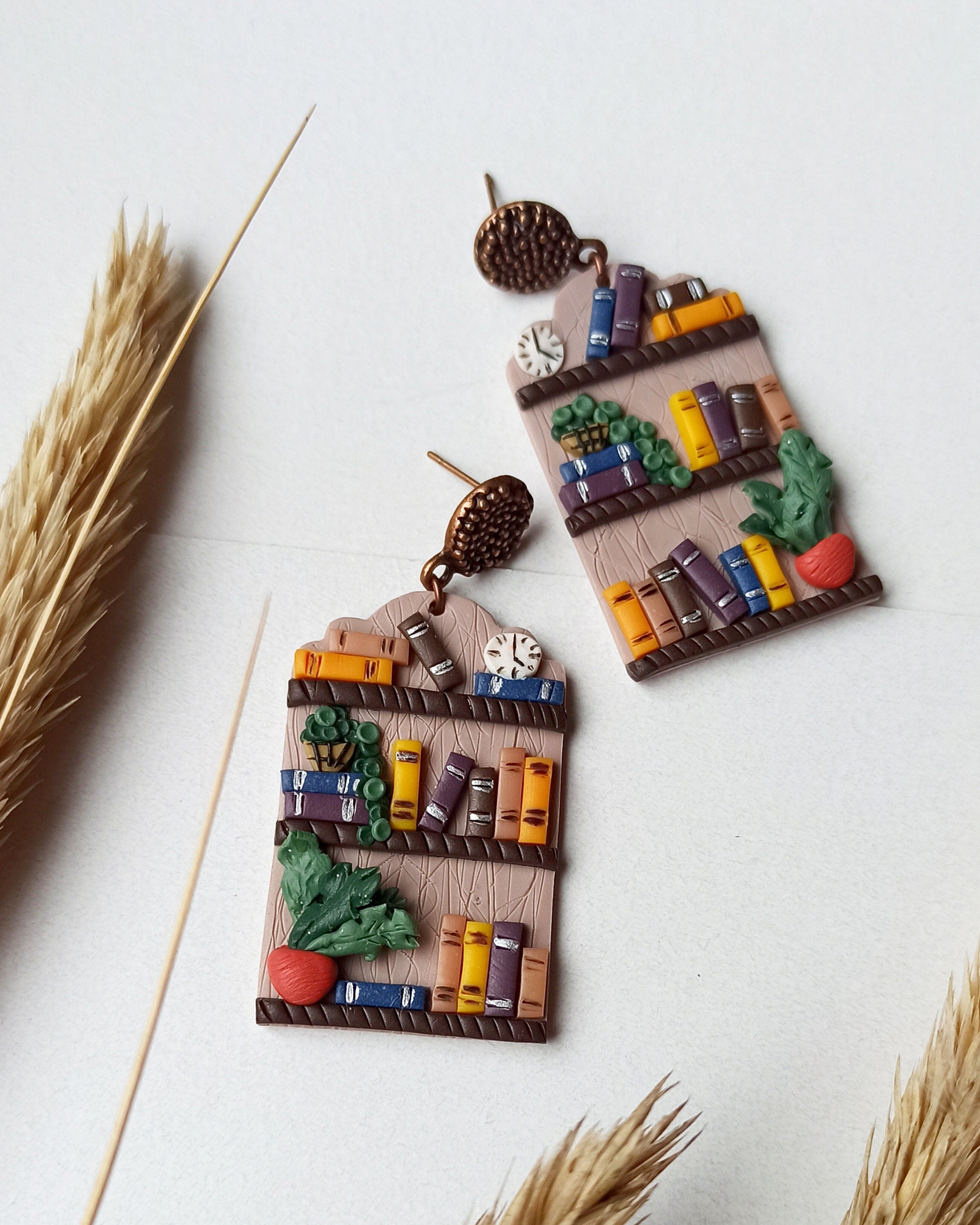 Fun Book Earrings, teacher earrings, teacher gift, dangle earrings, gift for her, book lover gift, Book gifts, back to school gift, cute