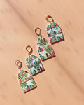 Hand painted bookshelf dangle earrings / literary girls gift ideas / polymer clay earrings
