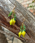 Lemon Drop Polymer Clay Earrings: Miniature Fruit Dangle Earrings